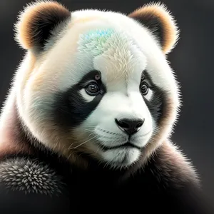 Adorable Baby Panda Bear with Innocent Black Eyes