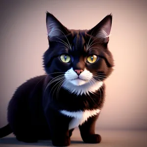 Furry Whiskers: Adorable Tabby Cat with Curious Eyes