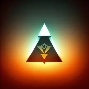 Iconic Pyramid Symbol Design with Star Sign