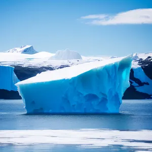 Arctic Majesty: Glacial Serenity amidst Snowy Peaks