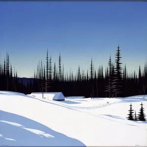 Winter Wonderland: Majestic snowy mountains and ski slopes.