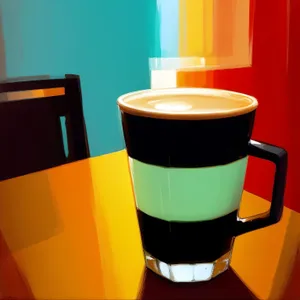Hot Morning Brew in Black Coffee Mug
