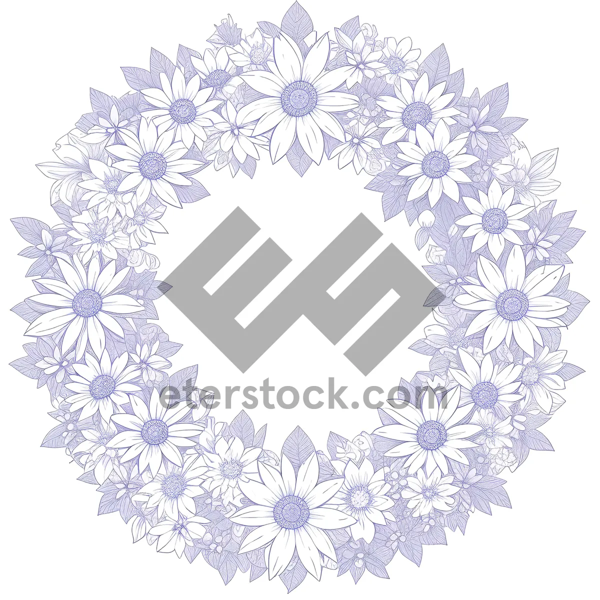 Picture of Snowflake Silhouette Symmetry - Decorative Winter Design