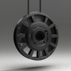 Mechanical Device: Black Metal Wheel Icon