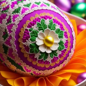 Bangle flower bursting with colorful artistry