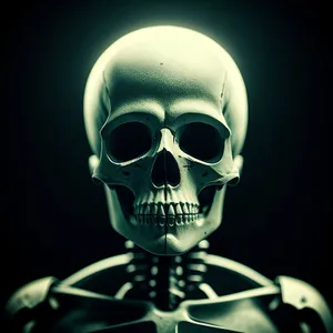 Terrifying Death Skull Mask - Spooky Skeleton Anatomy.