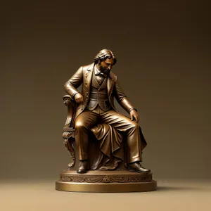 Bronze device supporting old culture: Sculpted Bookend Pawn.