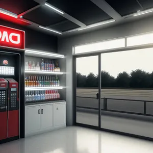 Modern Vending Machine Inside Stylish Office Building