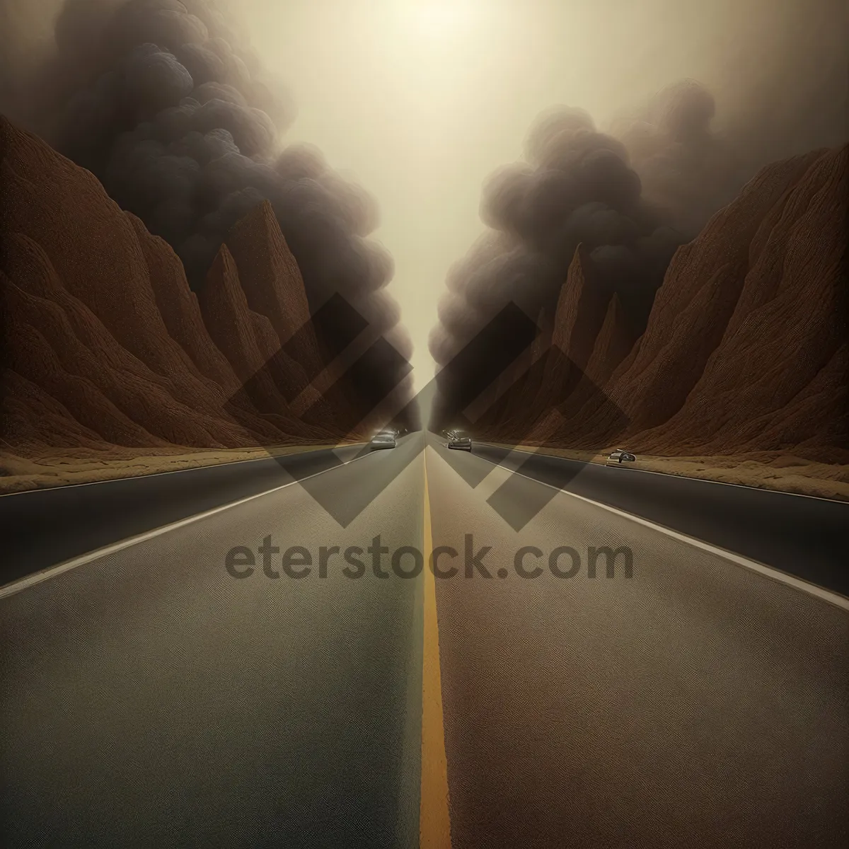 Picture of Futuristic Fractal Highway: Blurring Motion and Light