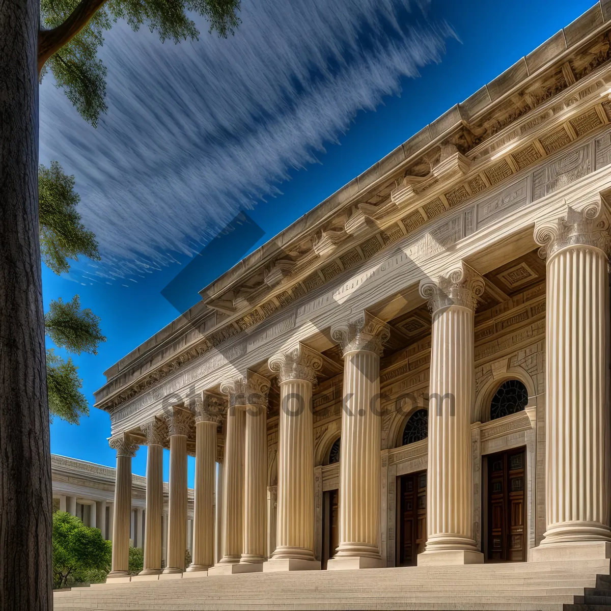 Picture of Landmark University Building with Historic Columns