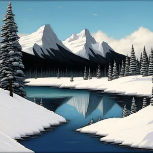 Winter Mountain Vacation Resort Landscape Sky View