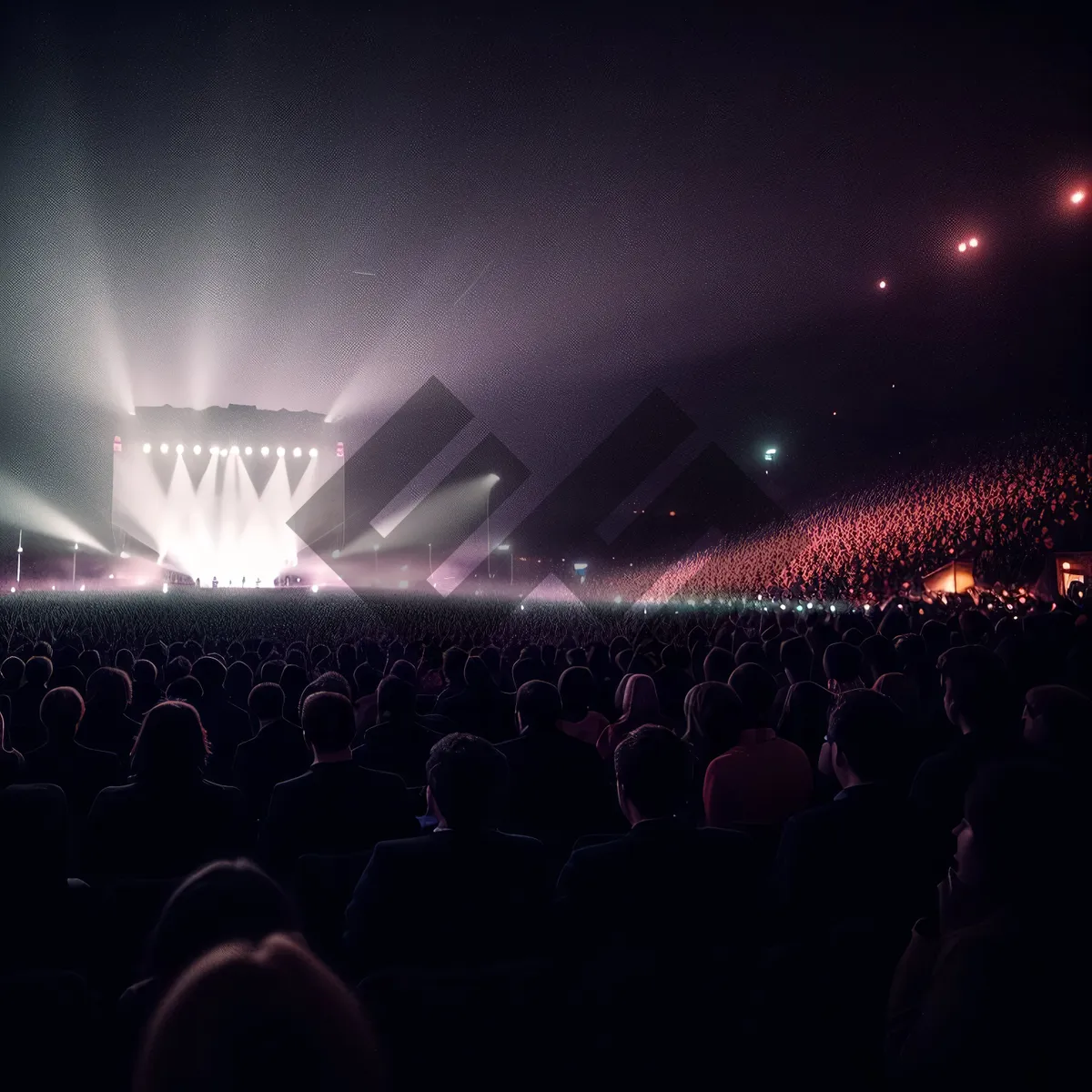 Picture of Nighttime Starlit Stage with Digital Backdrop