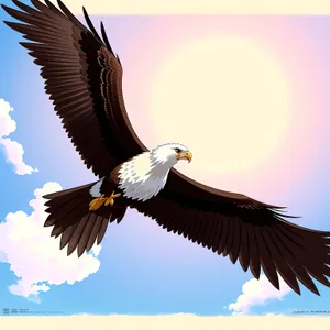 Majestic Freedom: Bald Eagle Soaring Through the Sky