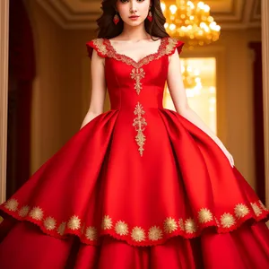 Stylish Sensuality: Fashionable Dinner Dress for Attractive Lady