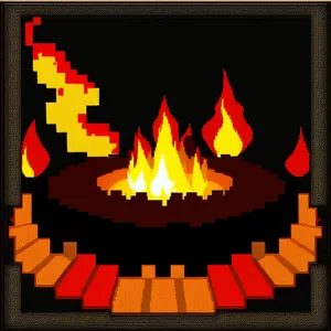 Fiery Bonfire: Embracing the Flaming Heat