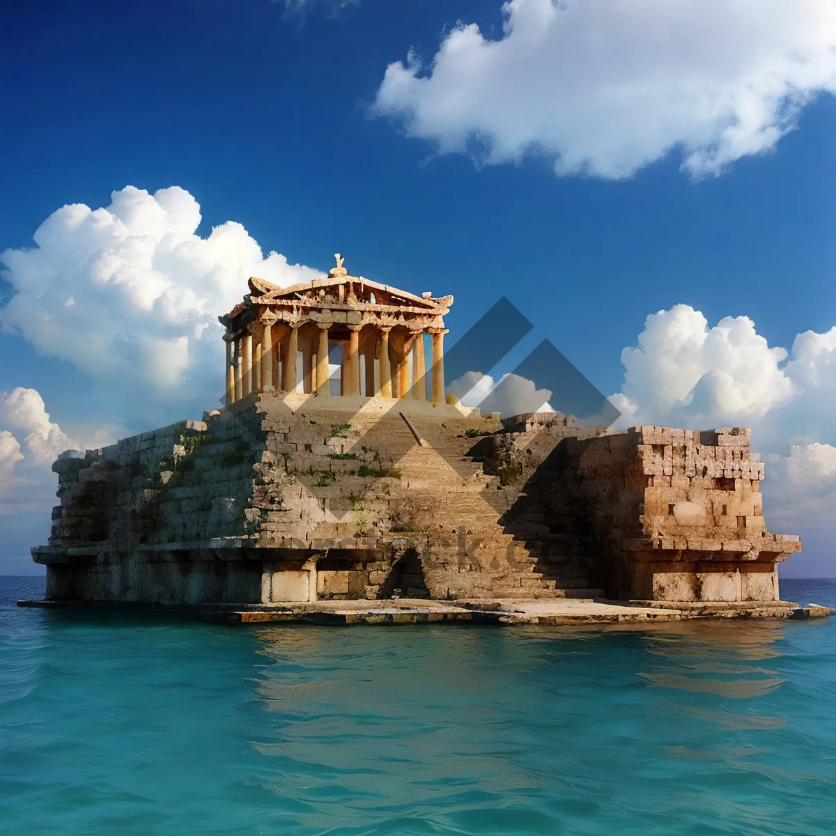 Picture of Ancient stone castle by the sea.