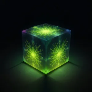 Futuristic light projection with vibrant energy and chaos.