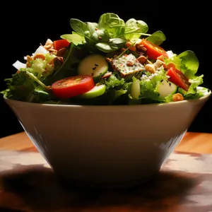 Delicious Gourmet Salad Plate with Fresh Vegetables