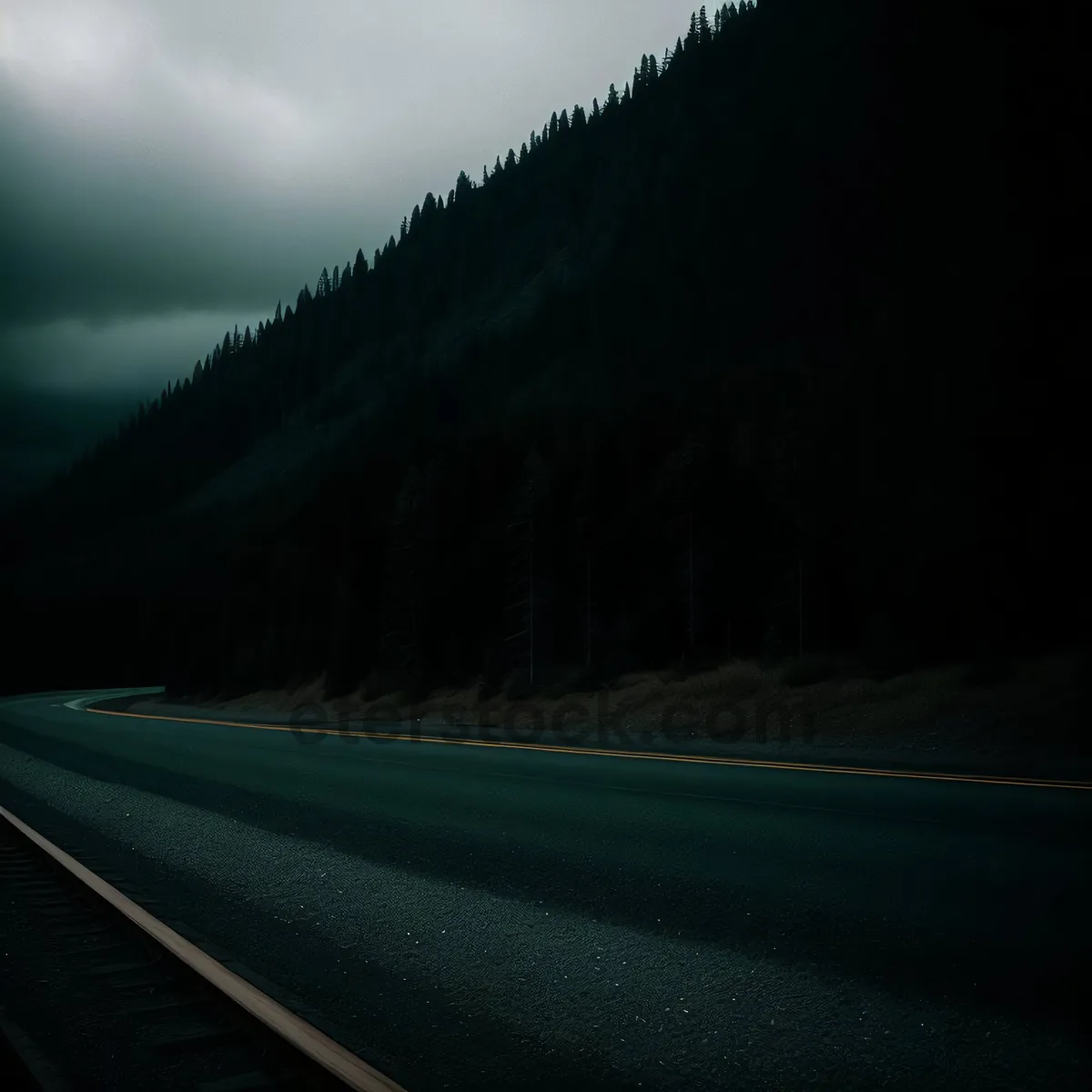 Picture of Speedscape: Highway Journey through Mountain Terrain