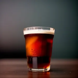 Golden Lager Beer in Glass Mug with Frothy Foam and Bubbles