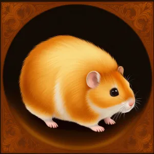 Furry Fluffball with Whiskers - Adorable Hamster Pet