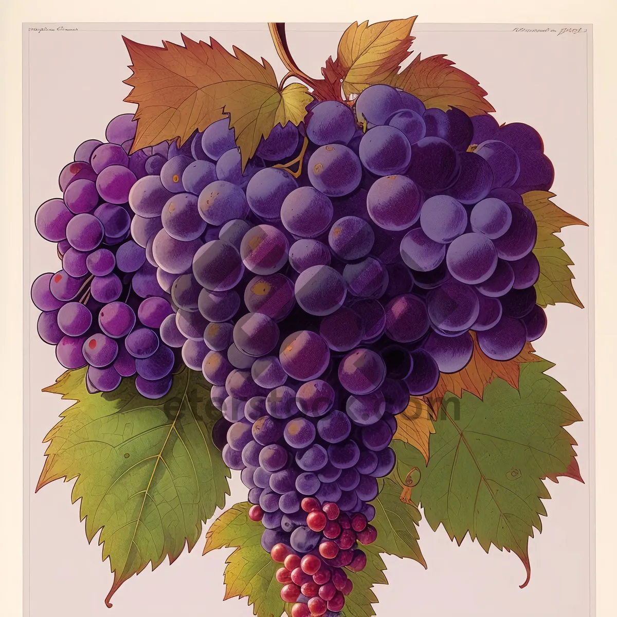 Picture of Autumn Harvest: Ripe and Juicy Purple Grapes