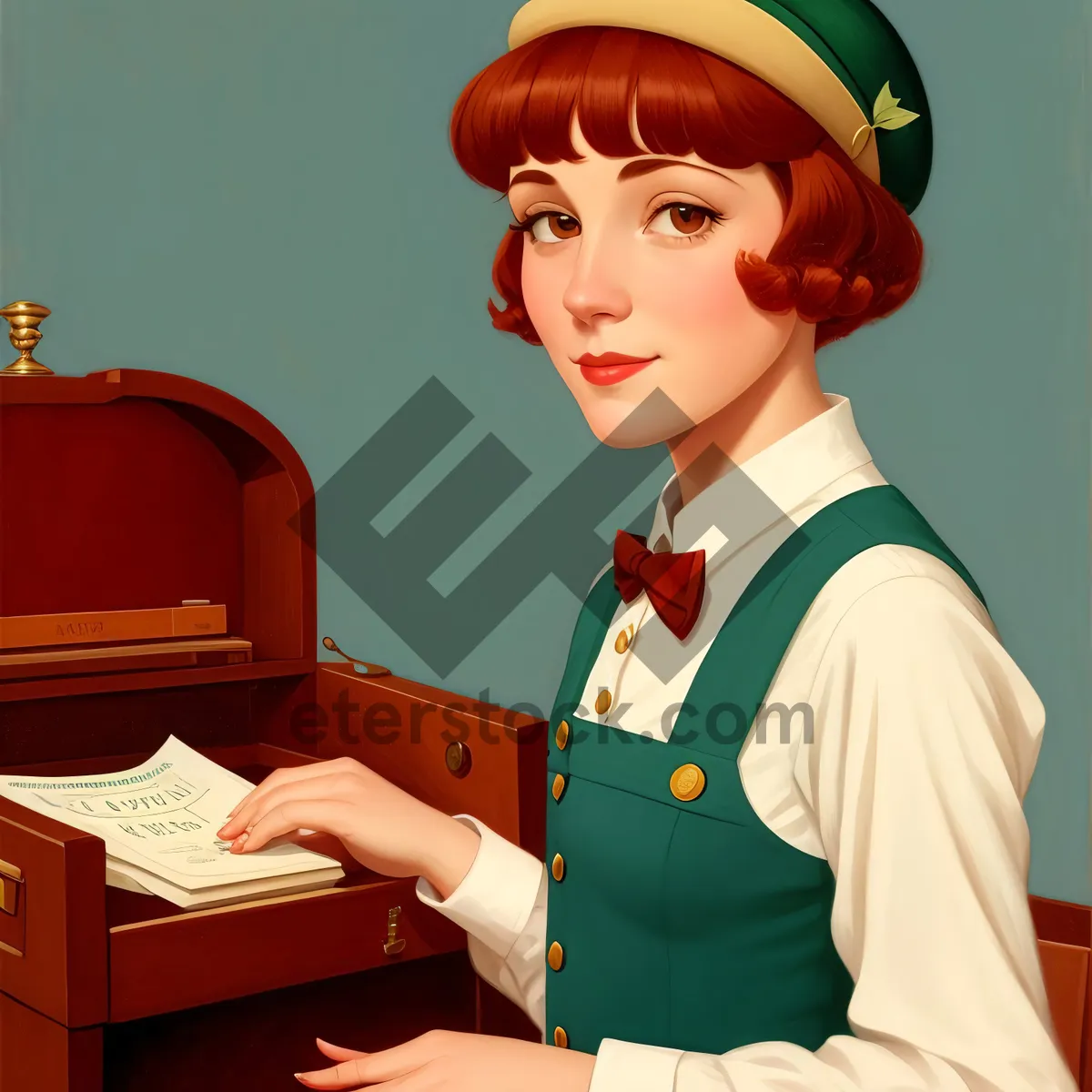 Picture of Happy Smiling Businesswoman - Attractive Portrait of a Professional Secretary