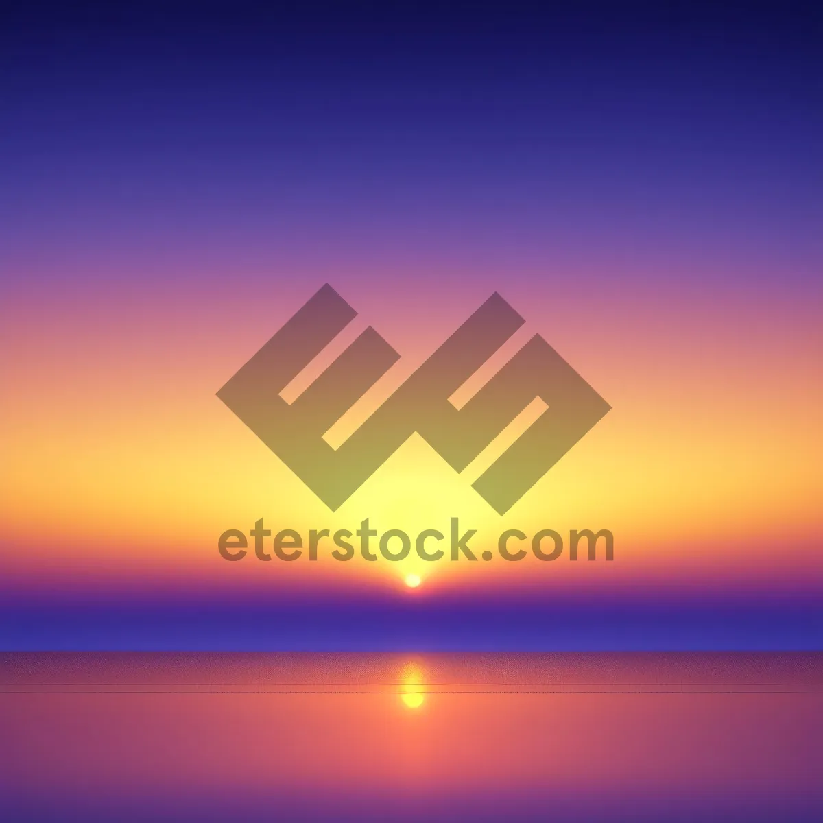 Picture of Vibrant Sunset Over Clear Summer Sky