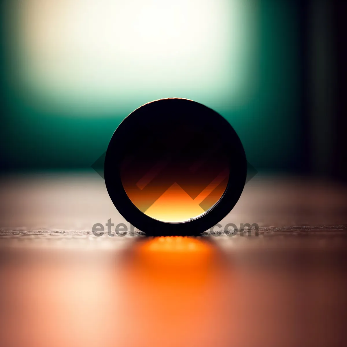 Picture of Shining Sun Circle Icon with Bright Orange Reflection"
or
"Vibrant Web Design Lamp with Glass Button and Starry Spotlight