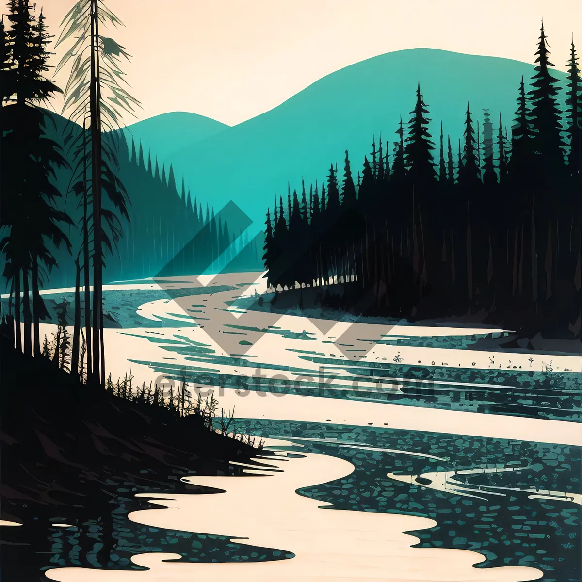 Picture of Serene Sunset over Reflective Lake