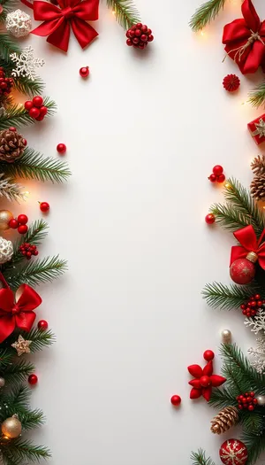 Winter Holly Greeting Card Decoration.