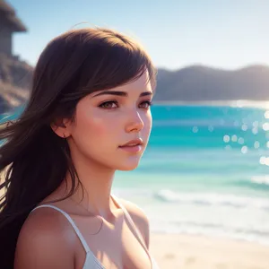 Exquisite Beach Babe - Bikini Model Poses Seductively