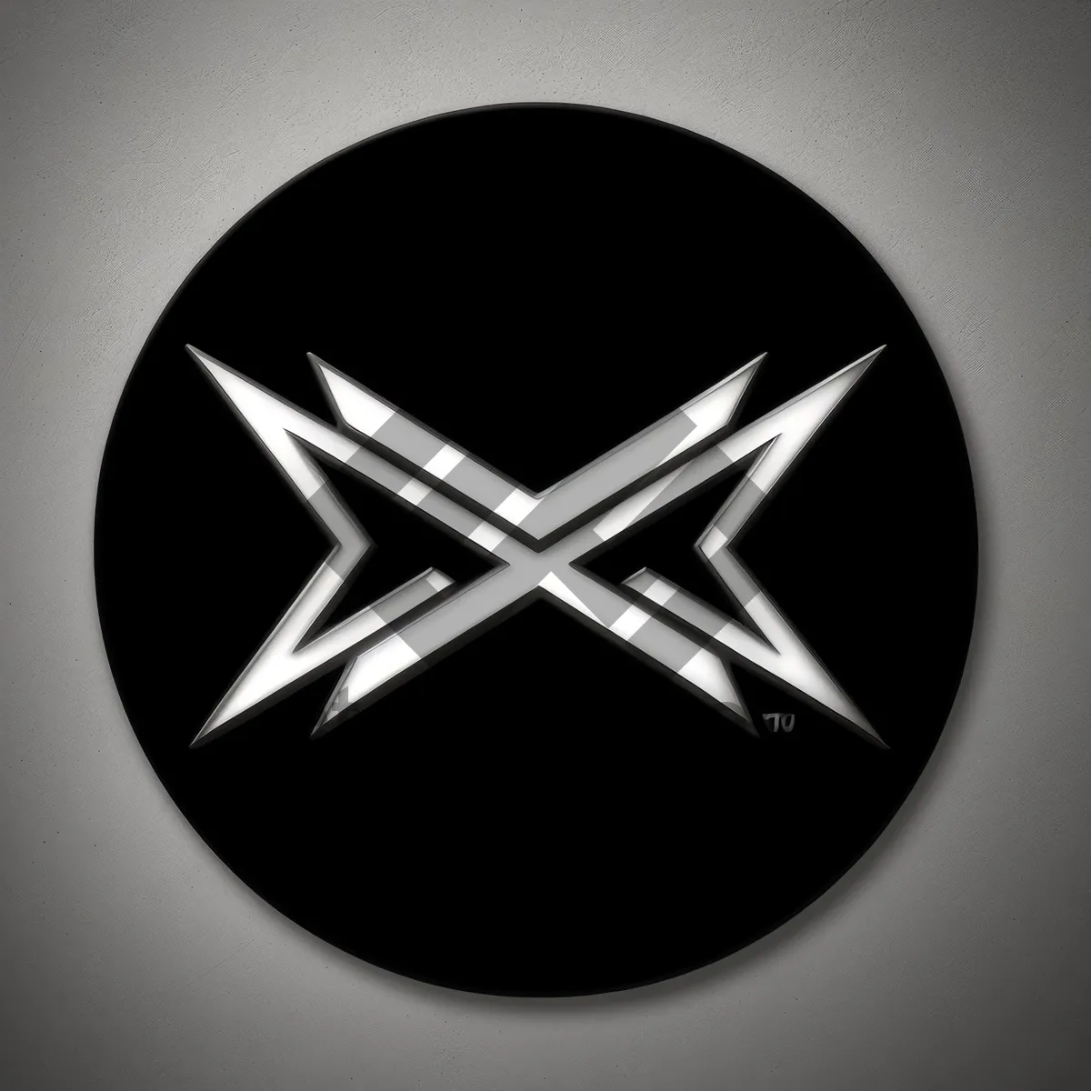 Picture of Modern Shiny Black Round Icon Button