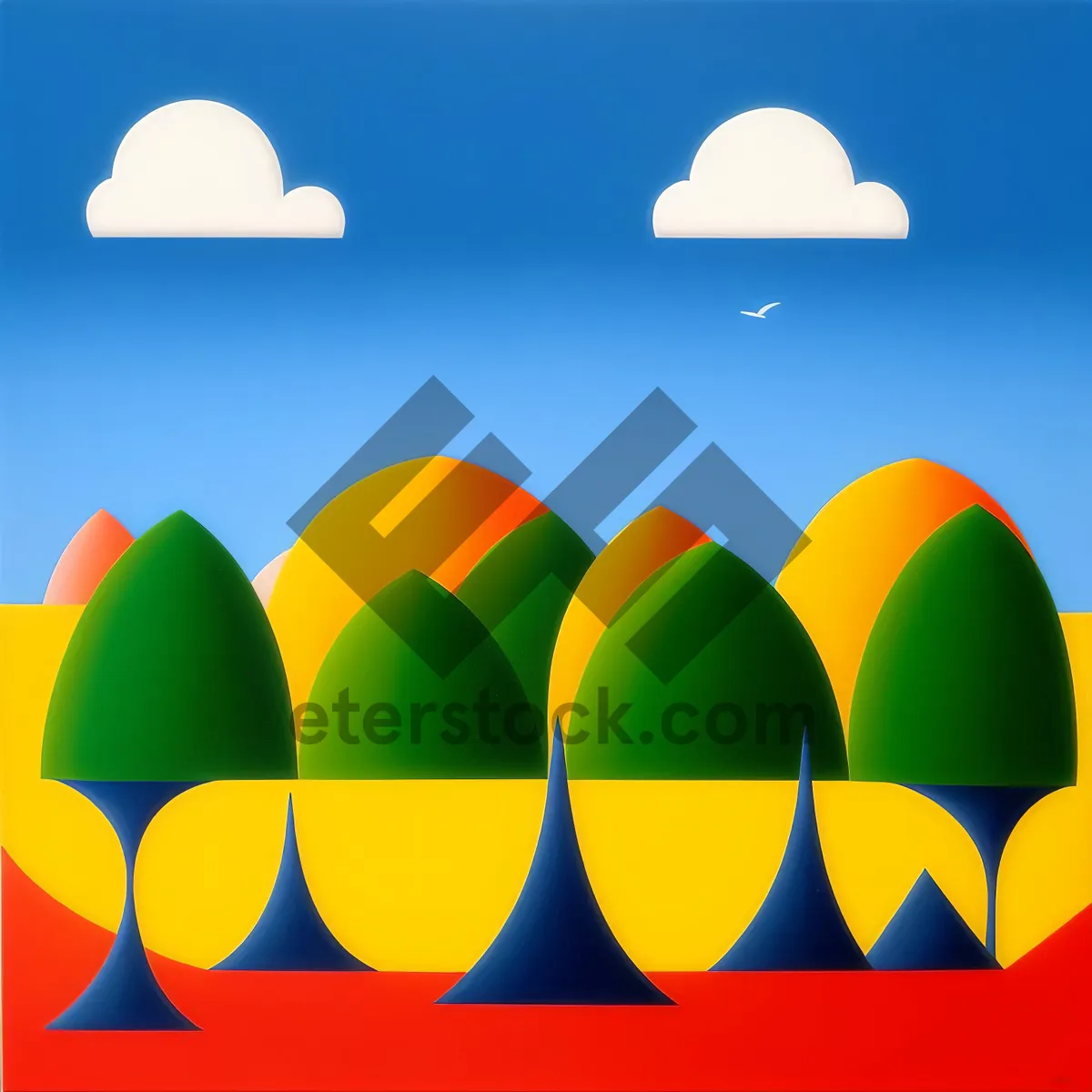 Picture of Bright Orange Shiny Round Button Icons Set.