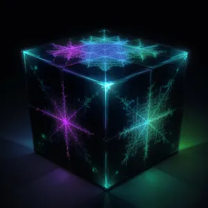 Dark Energy Fractal Glow - Modern 3D Texture