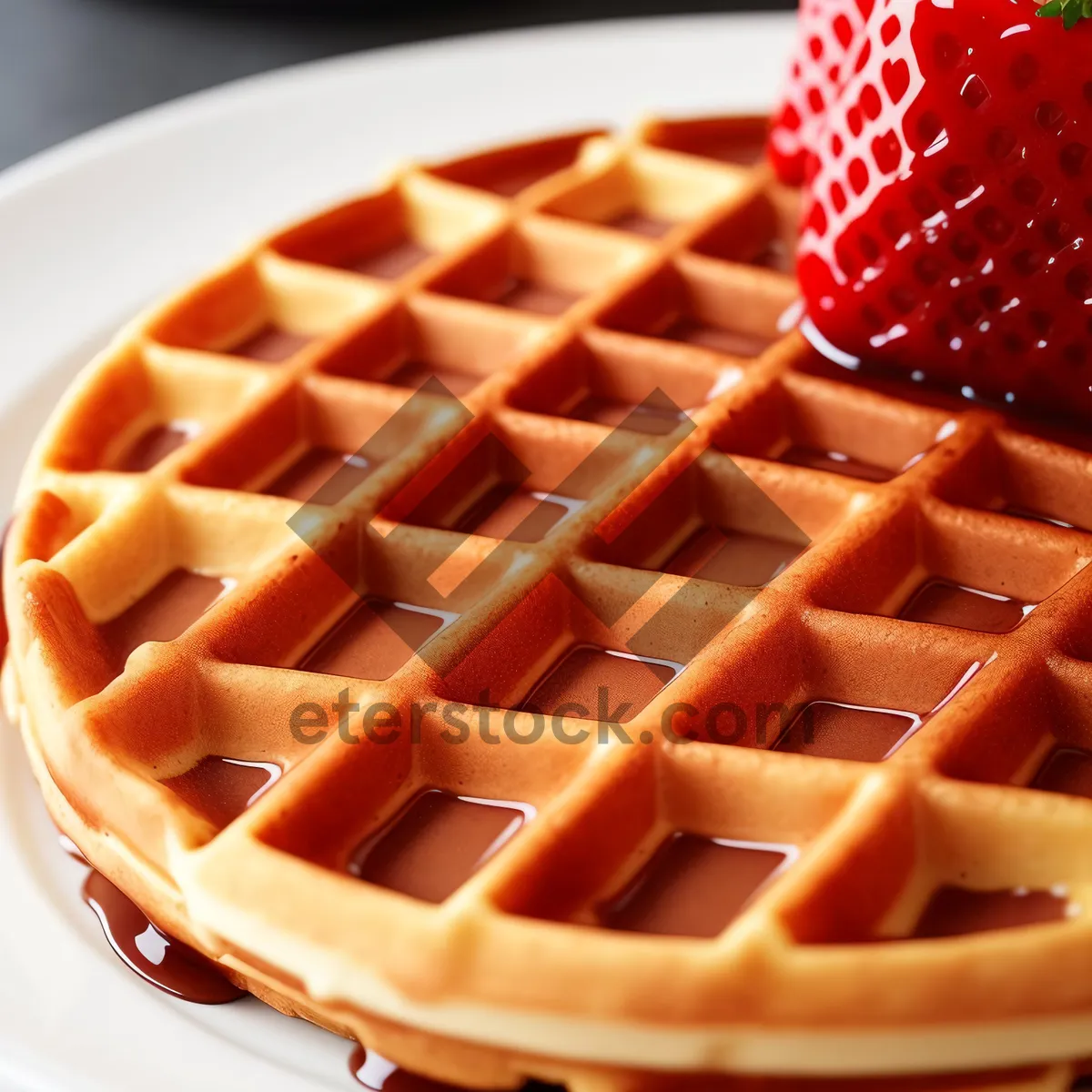 Picture of Delicious Strawberry Chocolate Breakfast Snack on Plate