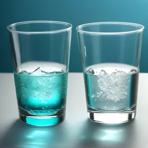 Refreshing Beverage in Clear Glass Cup