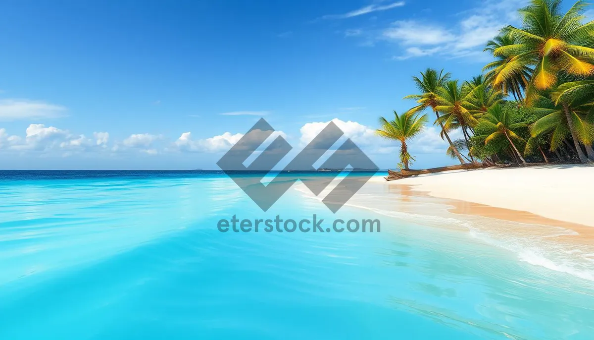 Picture of Tropical Paradise Beach with Clear Turquoise Waters