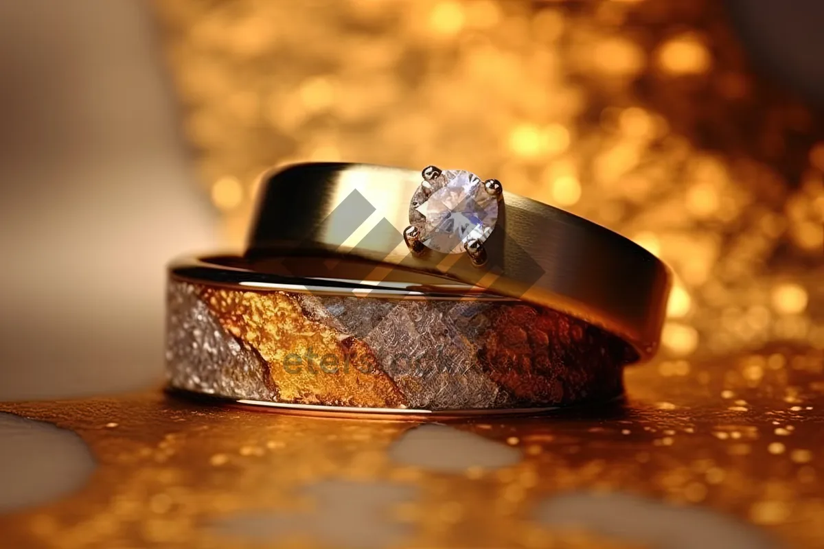 Picture of Luxury Gold Gem Bangle Ring - Perfect Gift Jewel