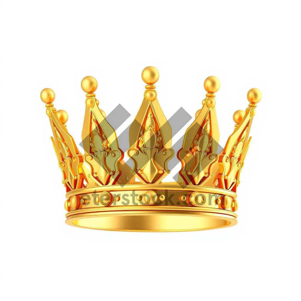 Picture of Golden heraldic design element with baron symbol