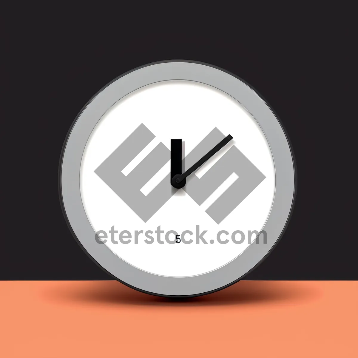 Picture of Modern Analog Clock with Black Hand