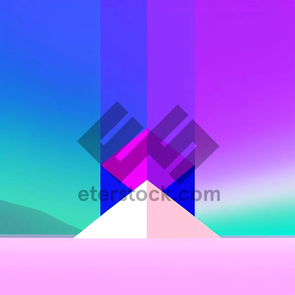 Picture of Geometric Mosaic Gradient Artwork: Colorful Decorative Design