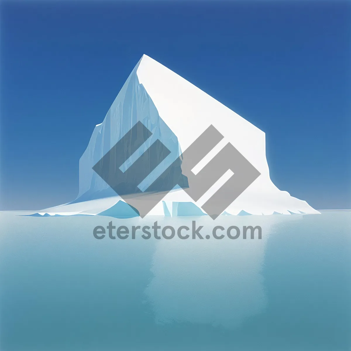 Picture of Vibrant Cloudscape Sunset Over Majestic Iceberg