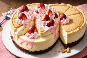 Delicious Strawberry Cake with Fresh Strawberries