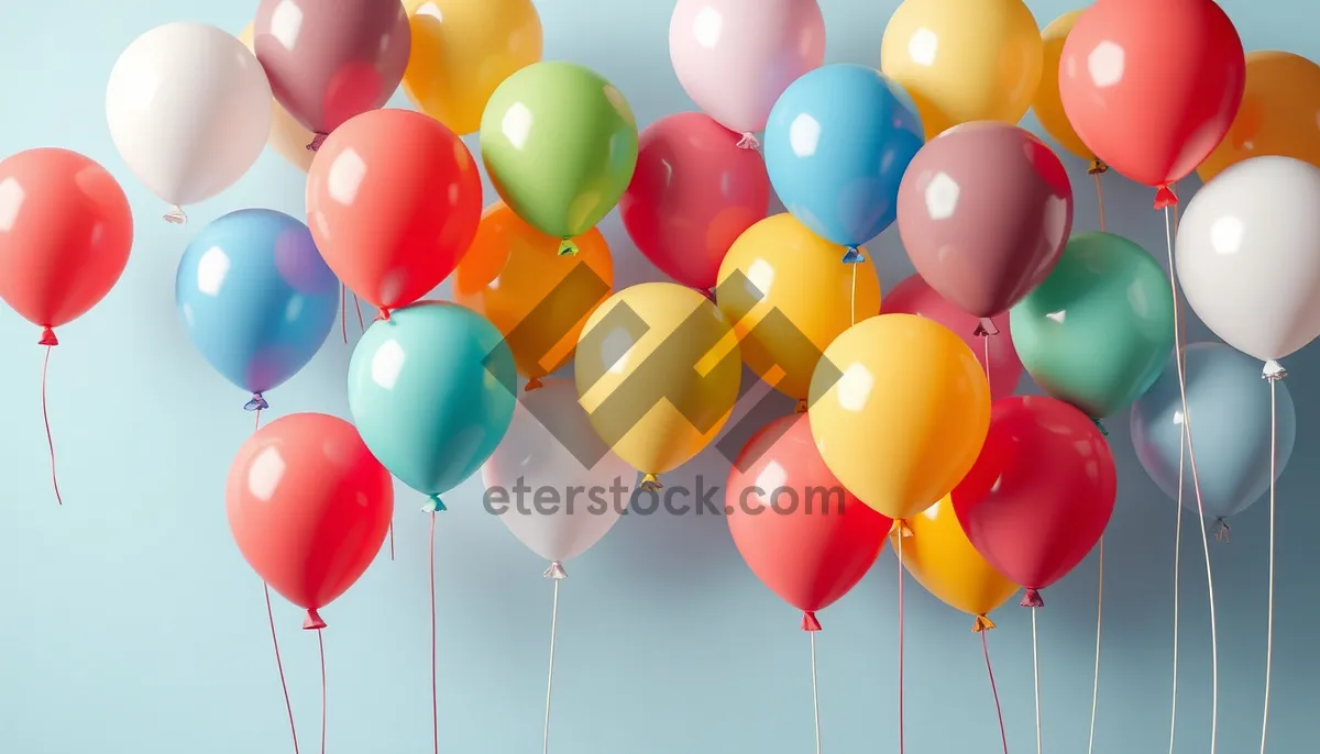 Picture of Colorful balloon decorations for a festive celebration party.