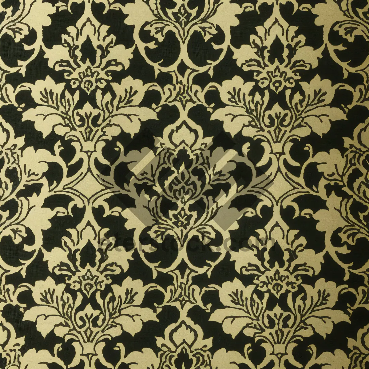 Picture of Elegant vintage silk floral pattern wallpaper.