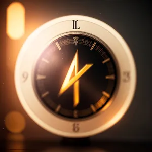 Shiny Modern Analog Clock Icon: Time Indicator