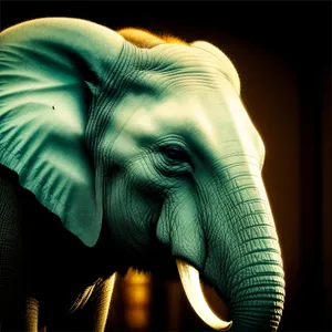 Majestic Elephant Silently Roams Serene Safari