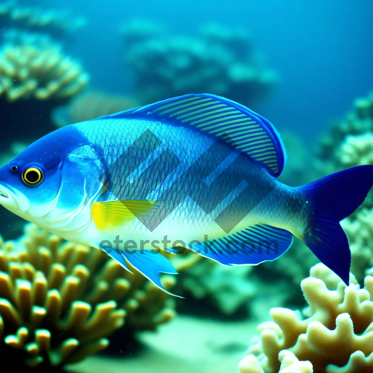 Picture of Colorful marine life in tropical coral reef
