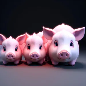 Piggy Bank Savings: Wealthy Pink Pig Container